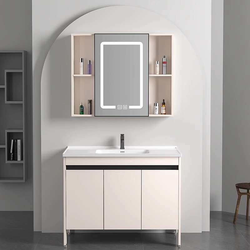 落地式蜂窝铝合金浴室柜组合陶瓷一体盆洗脸洗手阳台柜防水洗漱台