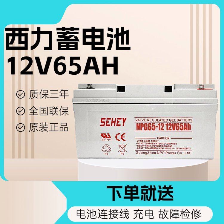 西力SEHEY蓄电池NPG65-12 12V65AH铅酸储能免维护UPS/EPS应急备用