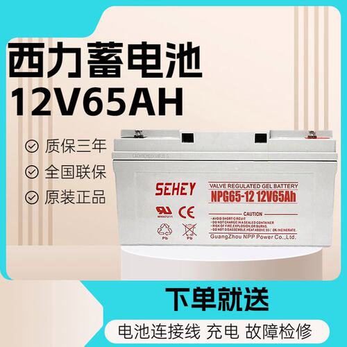 西力SEHEY蓄电池NPG65-12 12V65AH铅酸储能免维护UPS/EPS应急备用