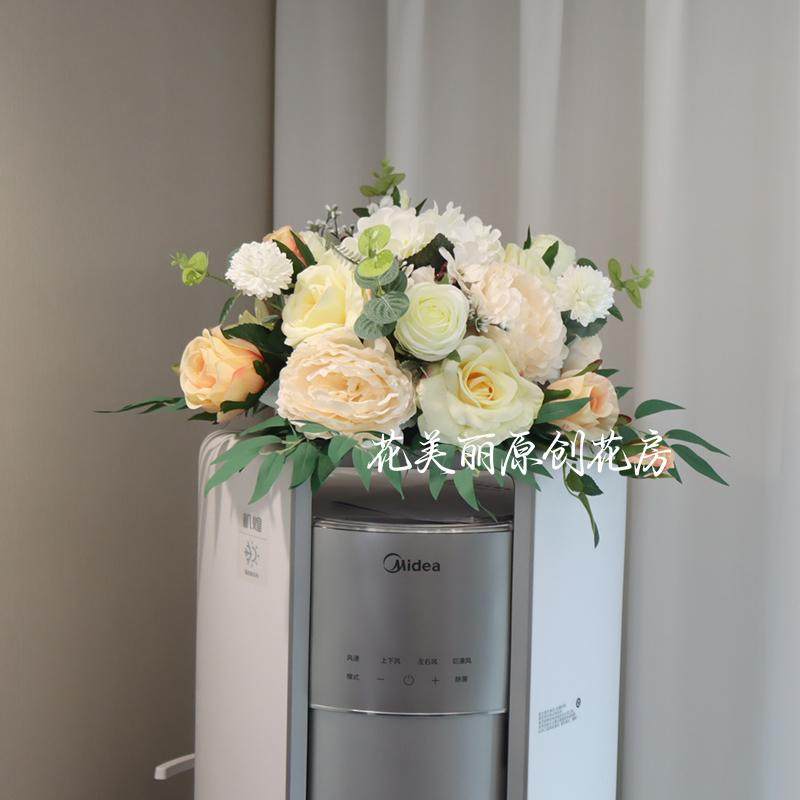 圆形仿真桌摆花电视柜餐桌玄关柜空调柜机冰箱顶上的花艺装饰摆件,家居饰品,仿真花/假花,淘宝优惠券,粉丝福利购,淘宝优惠卷
