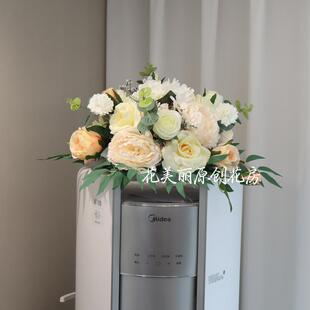 圆形仿真桌摆花电视柜餐桌玄关柜空调柜机冰箱顶上的花艺装饰摆件