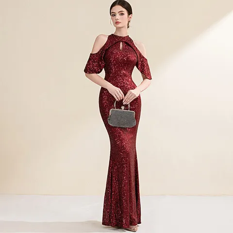 修身长款鱼尾裙子名媛女主持人晚礼服裙宴会高端晚宴宴会气质简约,女装/女士精品,礼服/晚装,淘宝优惠券,粉丝福利购,淘宝优惠卷