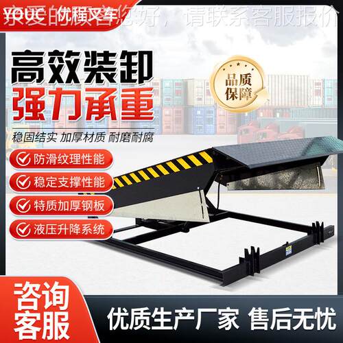 固定车EIQ桥集装箱卸货柜台码头货车壁挂登式登车桥仓平库月台调