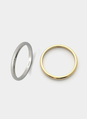 M.W18K白金色情侣戒指高级感轻奢