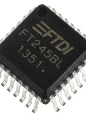 FT245BL FTDI Chip FIFO 存储器8Bit, 双向总线, 32 LQFP封装