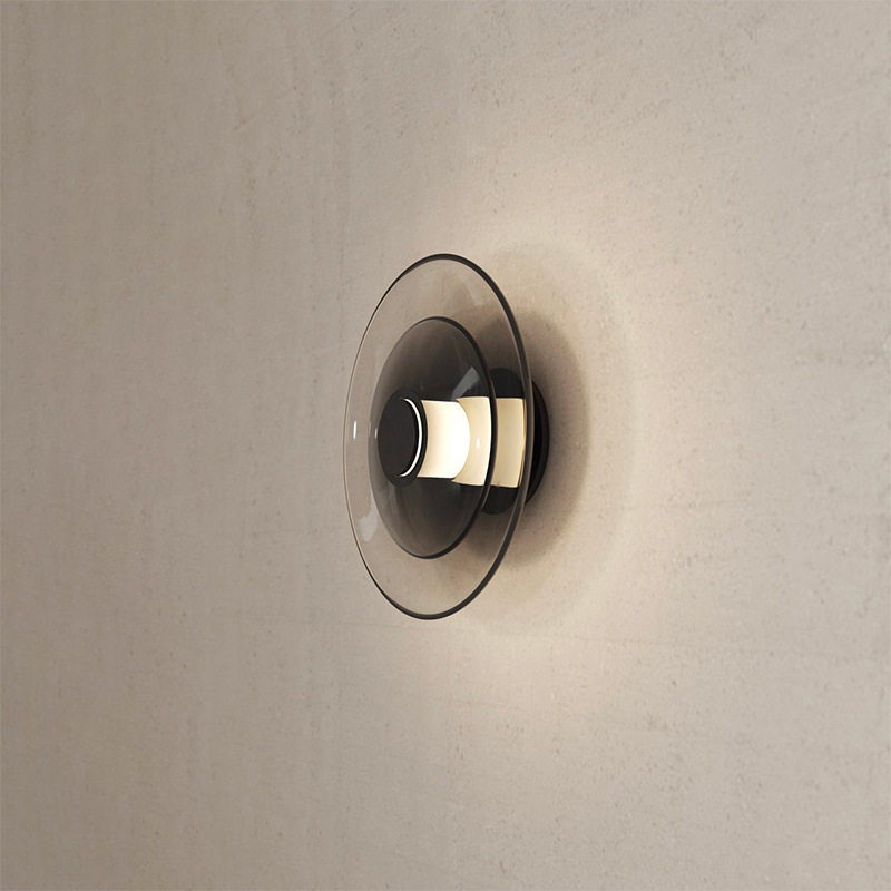 设计师卧室床头书房北欧客厅酒店走廊圆形网红轻奢玻璃飞碟壁灯,办公设备/耗材/相关服务,其它,淘宝优惠券,粉丝福利购,淘宝优惠卷