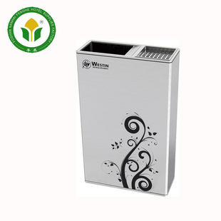 商场写字楼垃圾桶FHG 走廊楼道果皮桶 126长方形座地垃圾桶