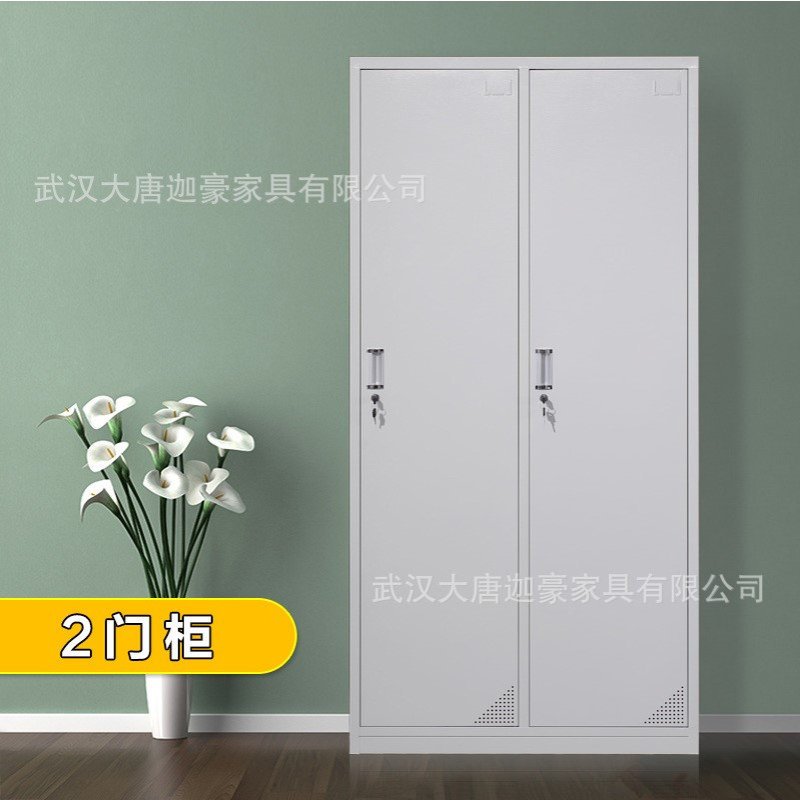 二门更衣柜办公柜资料柜文件柜办公家具铁皮柜宿舍储物柜