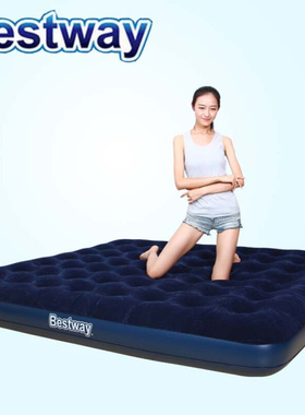 Bestway 67004双人特大充气床垫户外休闲充气床透气植绒床垫