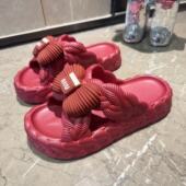 121甜美蝴蝶结厚底新款 EVA拖鞋