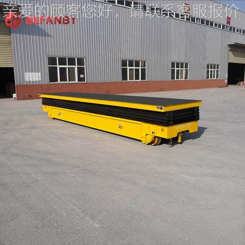 工厂车间25蓄吨有工轨电池IAC动平车可转弯电供电重件搬运平板车