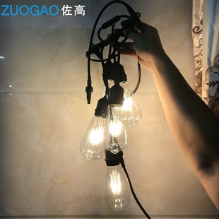 饰灯串 户外防水装 阳台花园聚会婚庆布置庭院节日派对复古LED灯串