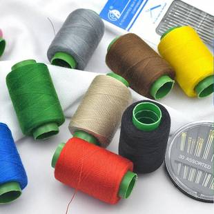 手缝针线家用彩色缝衣线缝衣服线小卷黑色白色402手工缝纫线套装