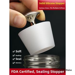 瓶塞带提手硅胶塞酒瓶塞实心玻璃瓶密封堵头试管塞暖瓶塞子