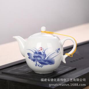 新款 陶瓷茶壶单人大小号容量配件功夫茶壶家用白瓷泡茶具时尚多
