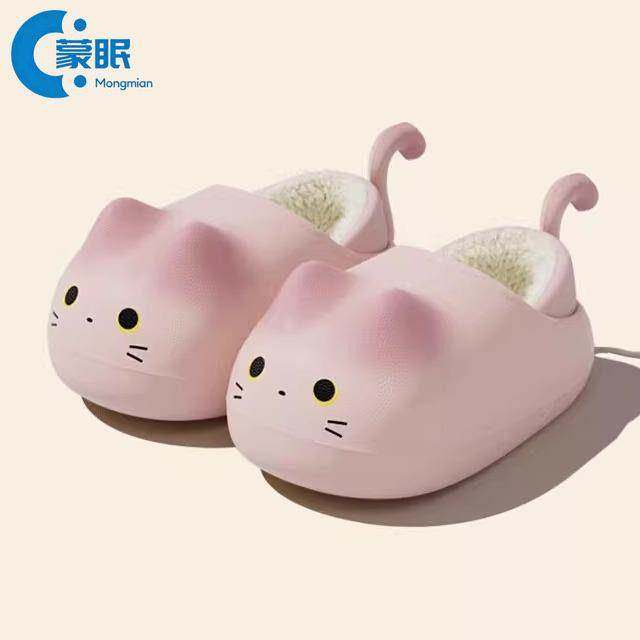 包跟棉鞋女童棉鞋可爱猫咪儿童棉拖鞋冬季新款女孩子包跟加绒保暖,居家布艺,居家棉拖/棉鞋,淘宝优惠券,粉丝福利购,淘宝优惠卷