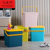 方形桶塑料桶玩具收纳桶水桶凳可坐洗浴篮手提洗澡储物桶带盖洗漱