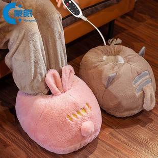暖脚神器写作业暖脚神器冬季毛绒暖脚神器办公室暖脚宝加热女生宿