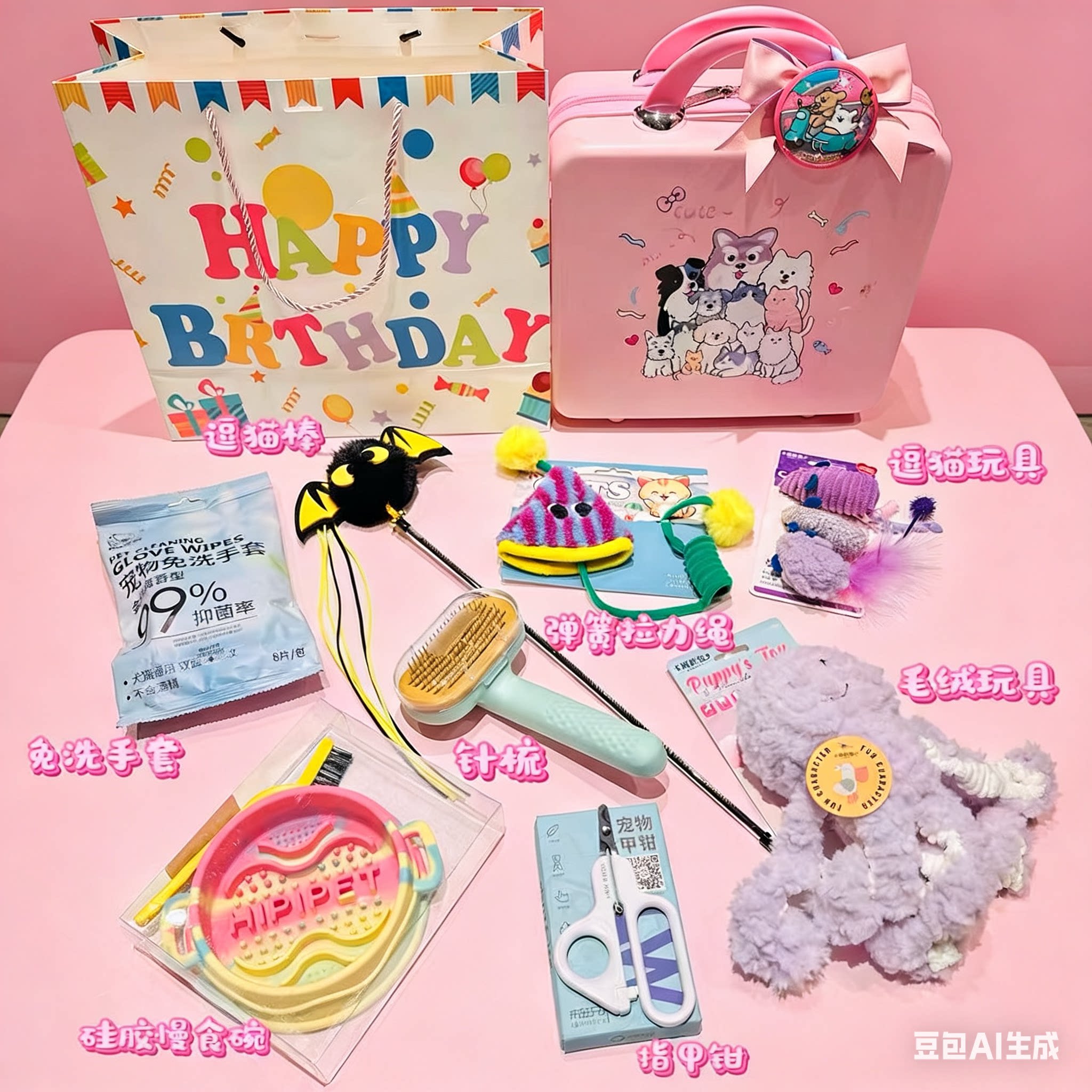 宠物十岁生日礼品宠物周岁伴手礼宠物猫猫狗狗生日伴手礼新年