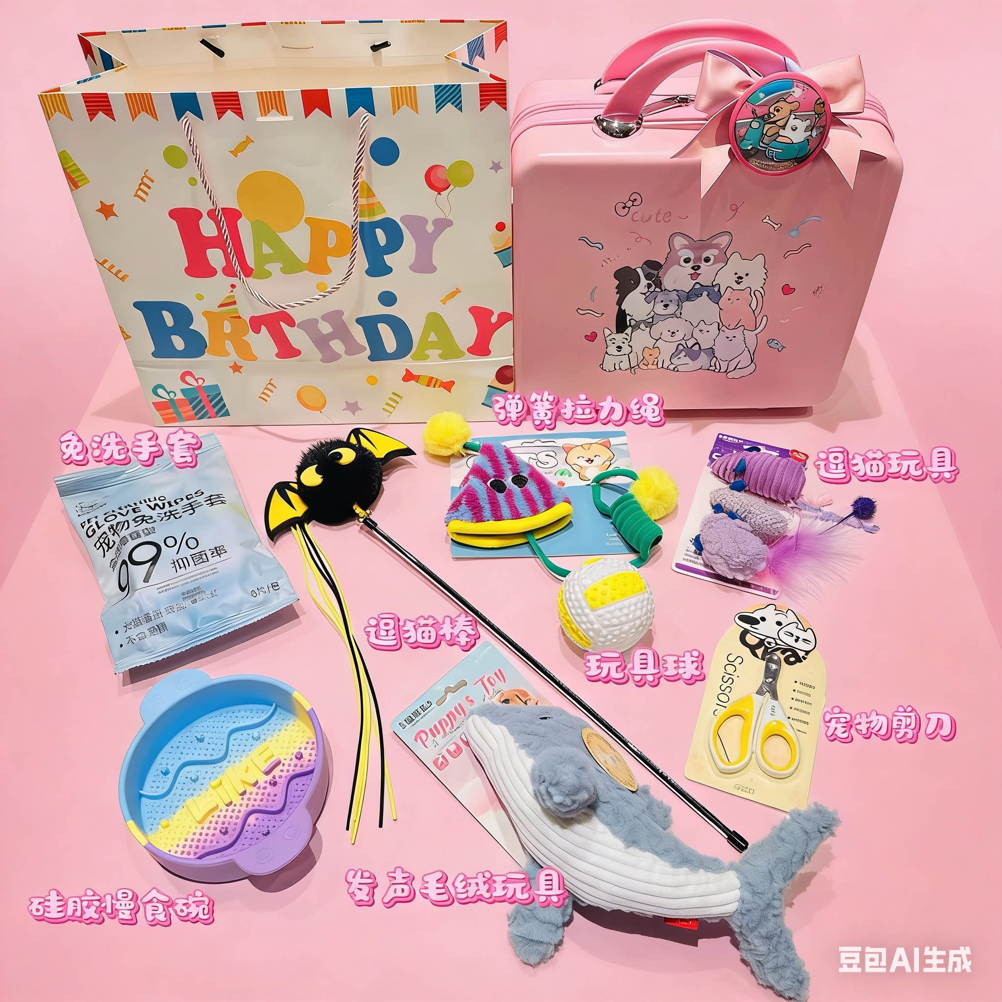 宠物十岁生日礼品宠物周岁伴手礼宠物猫猫狗狗生日伴手礼新年礼