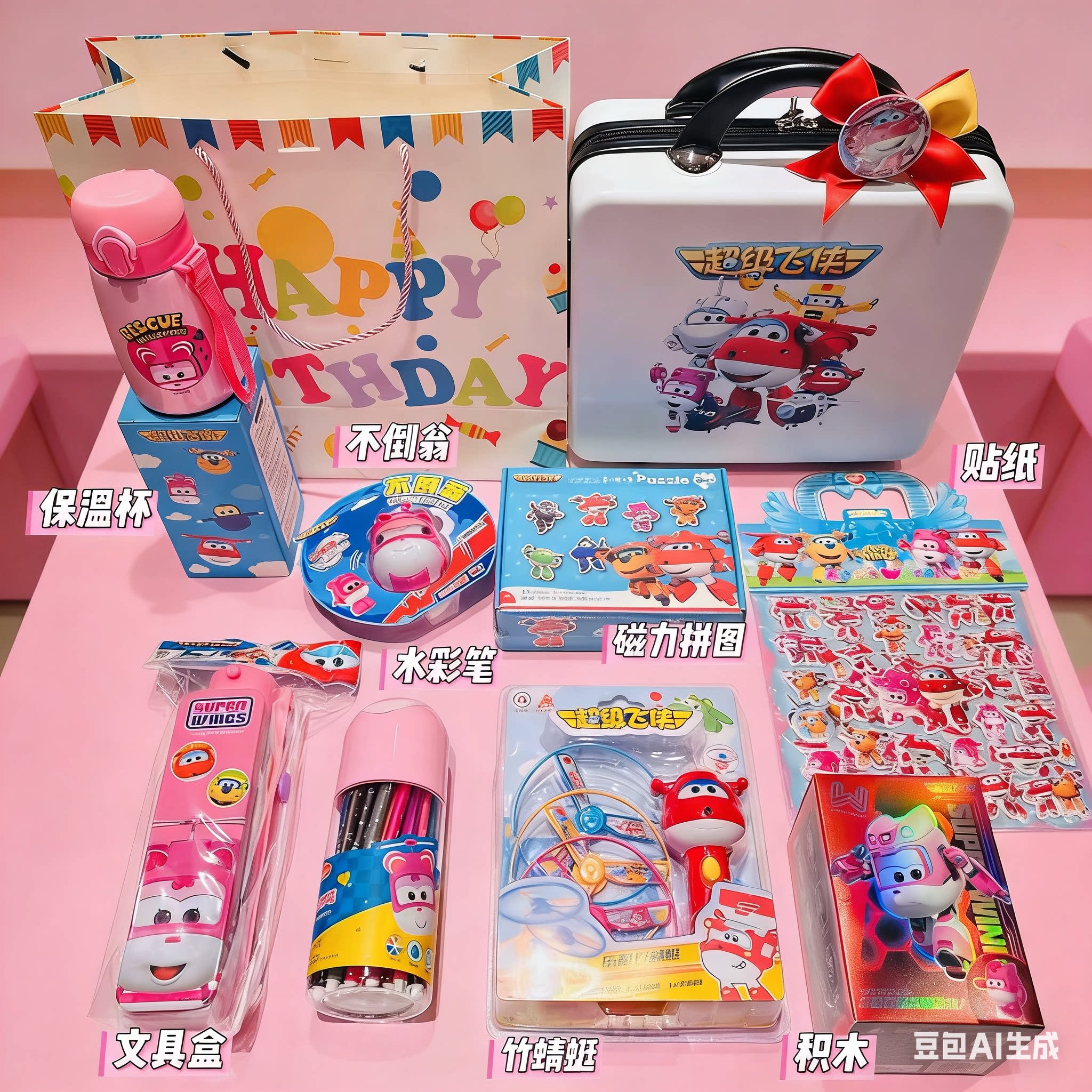 超级飞侠儿童生日伴手礼十岁生日礼品儿童节礼品开学礼品小学生