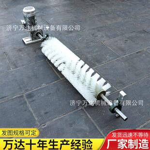 电动滚刷清扫器皮带机用尼龙毛刷清扫滚刷器B=电动皮带清扫器