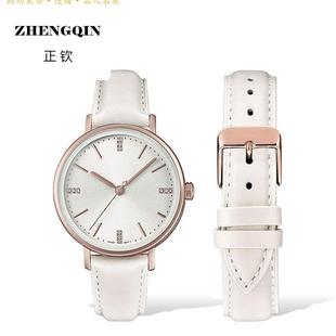 正钦表带 适用Casio卡西欧Sheen手表带真皮卡西欧表带牛皮男女