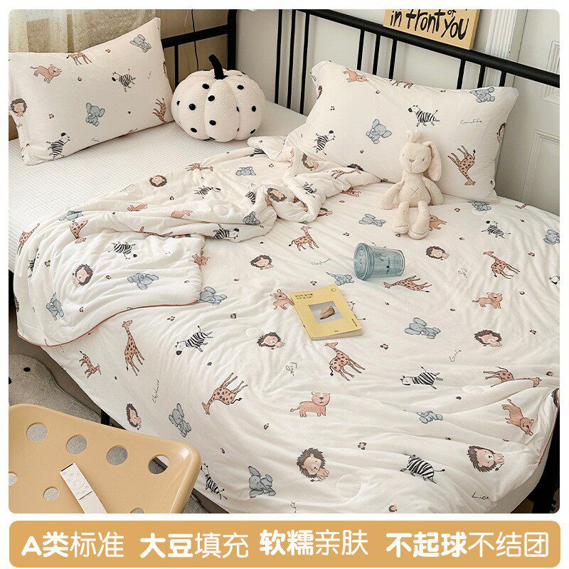 儿童夏凉被空调被纯棉全棉可机洗夏季宝宝婴儿夏被单人薄被子夏天