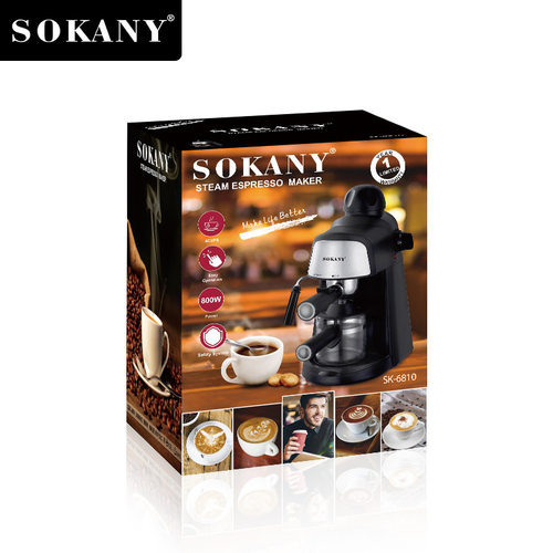 SOKANY外贸热卖多功能家用方便 6810意式咖啡机半自动咖啡壶