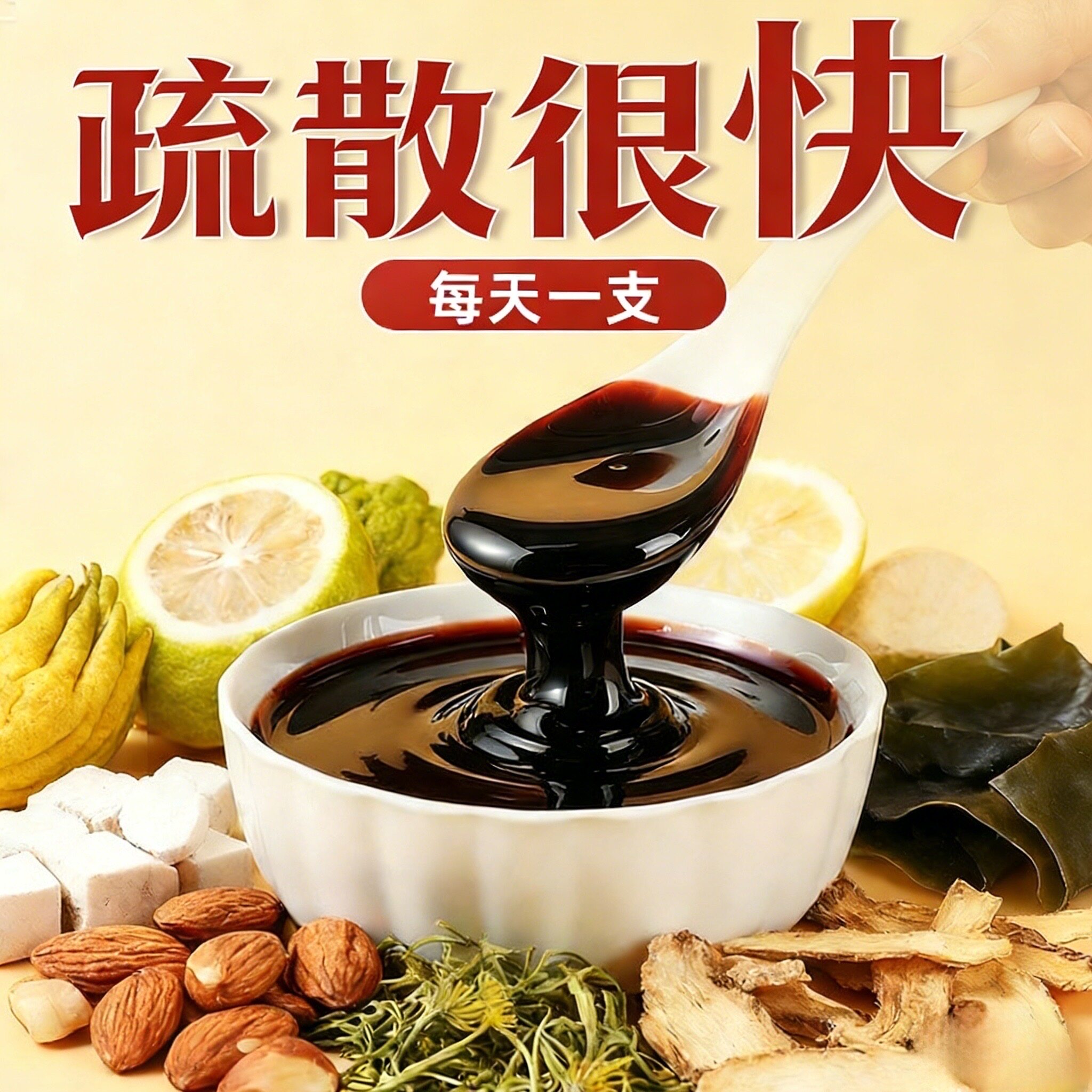 非遗熬制蒲公英灵芝疏肝解郁散逍遥膏茯苓茶养生内调化佛手中药材