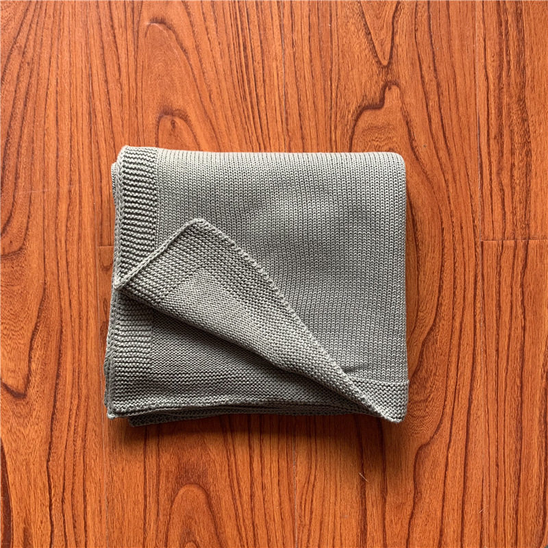 纯色彩点纯棉针织小毯子盖毯婴儿宝宝四季使用毛毯棉线床品