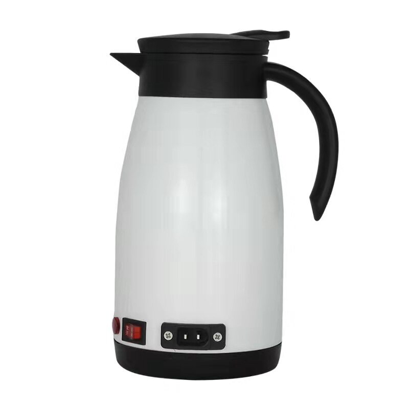 米忆烧水壶双层不锈钢车载电热水壶12V24V通 用汽车烧水壶680毫升
