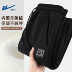 回力男生裤子冬季加绒加厚帅气时髦休闲运动裤羊羔绒一条过冬裤男