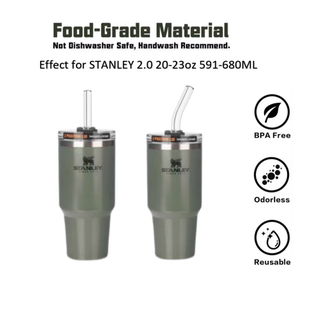 适用于STANLEY 手柄杯吸管保温杯高硼硅玻璃吸管替换件