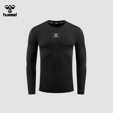 hummel紧身衣加绒男足球篮球运动健身训练高弹打底衣吸湿速干长袖