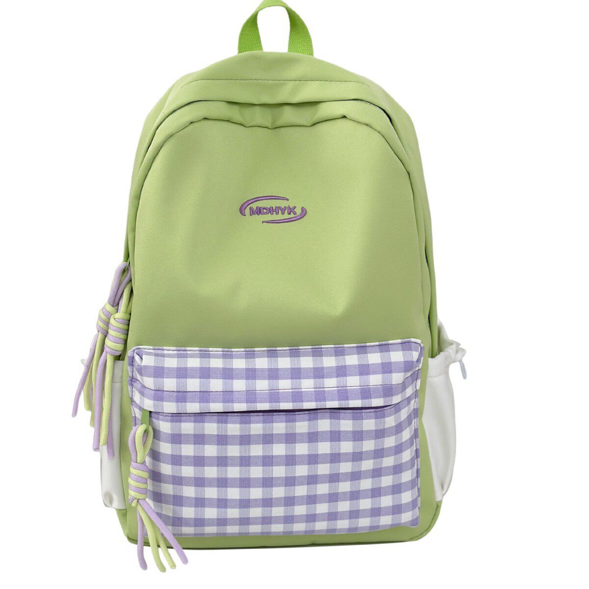 新款撞色双肩包百搭大学生可爱清新书包轻便通勤休闲大容量背包女