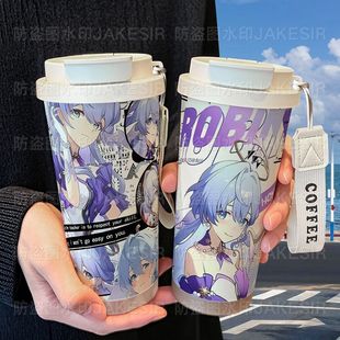 可愛星期日知更鳥手辦周邊保溫杯不銹鋼學生高顏值吸管雙飲大容量