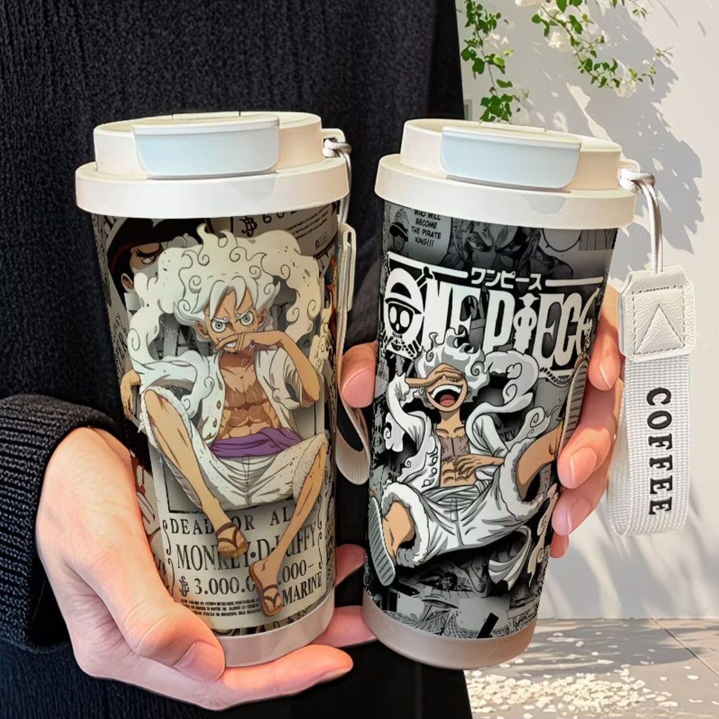 海贼王路飞联名保温杯不锈钢吸管