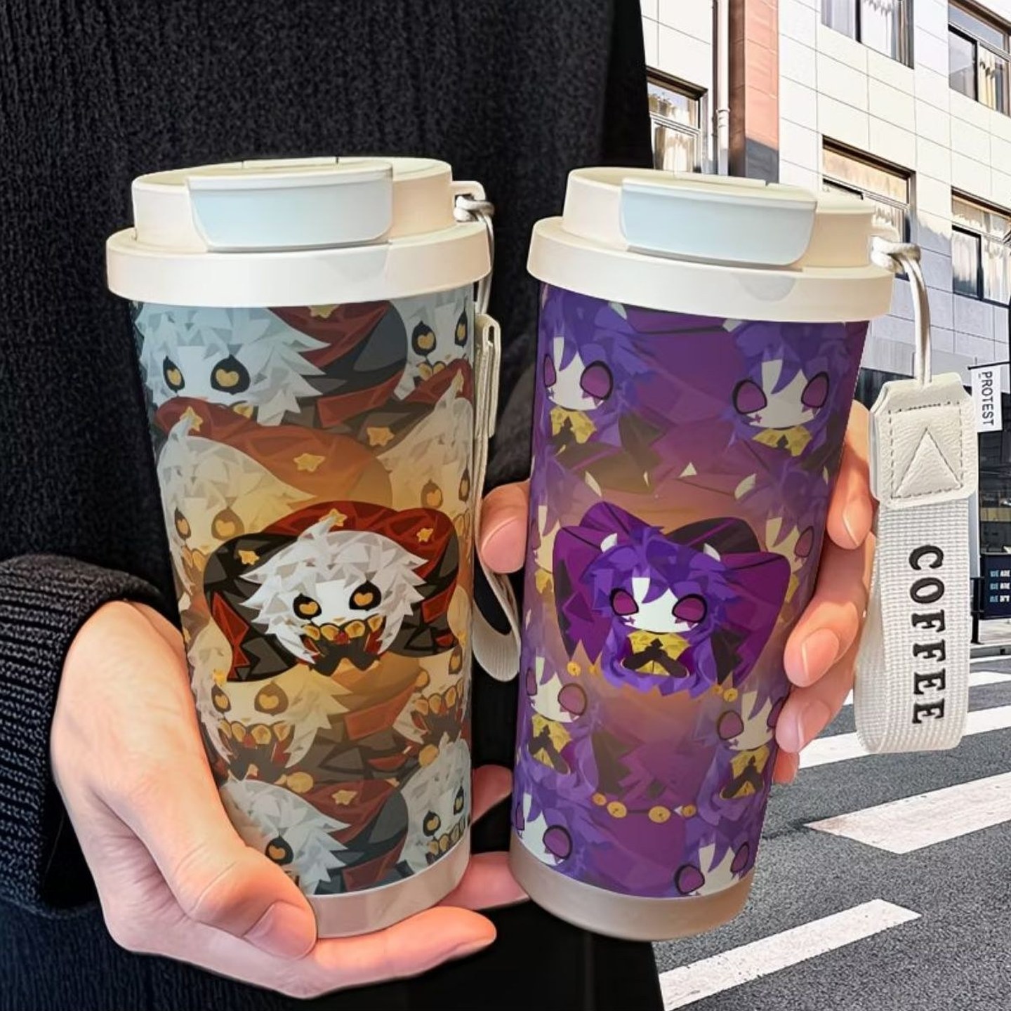 怪胎马戏团周边保温杯吸