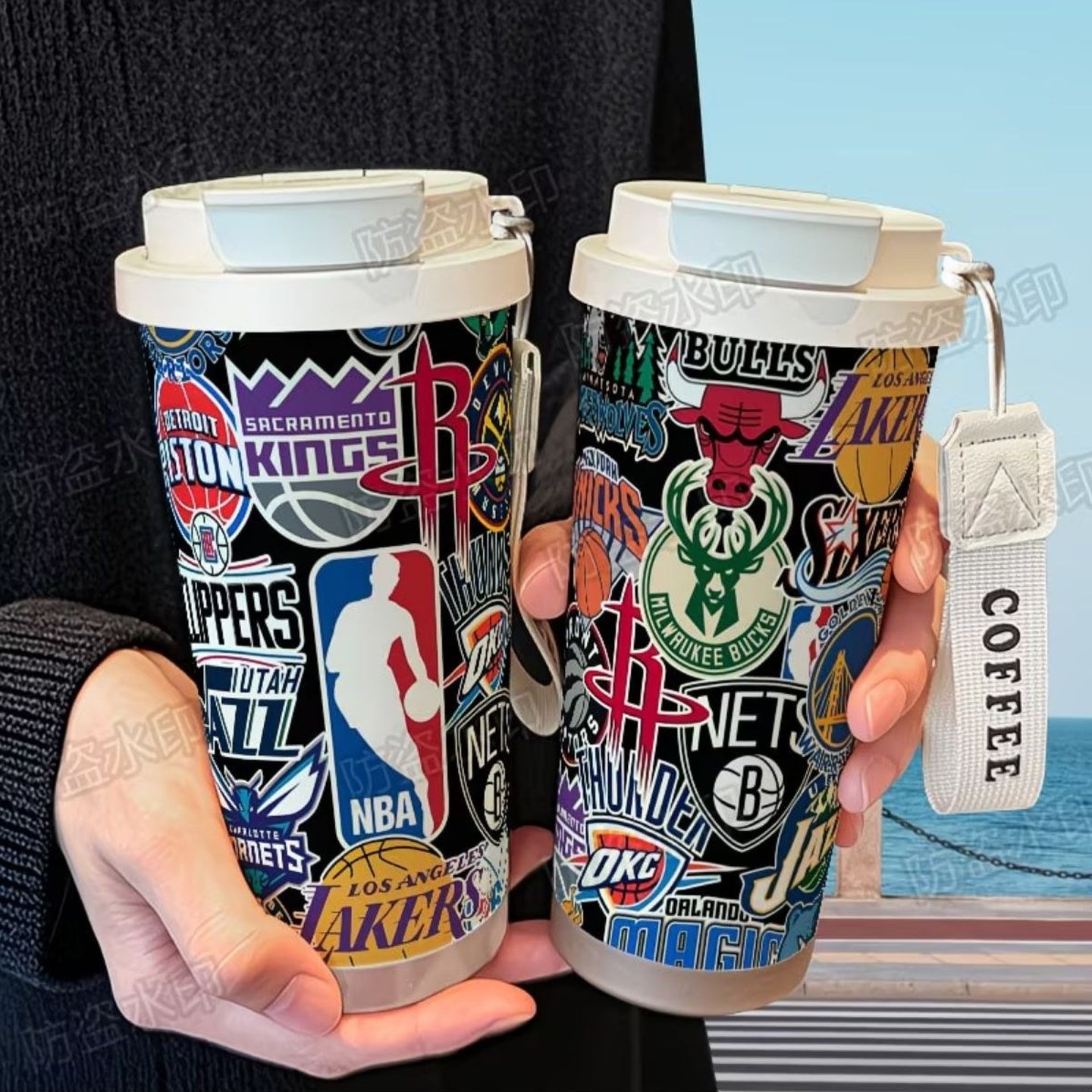 NBA篮球队标保温杯316不