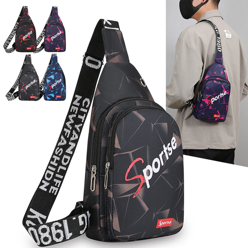胸包男士夏季潮牌潮流大容量青少年休闲女背包女双肩旅游轻便防水