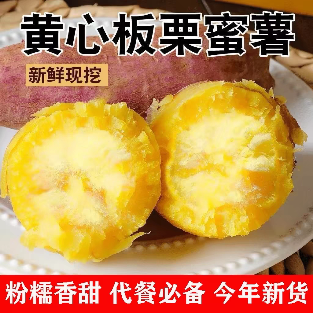 正宗黄心板栗薯农家自种红薯