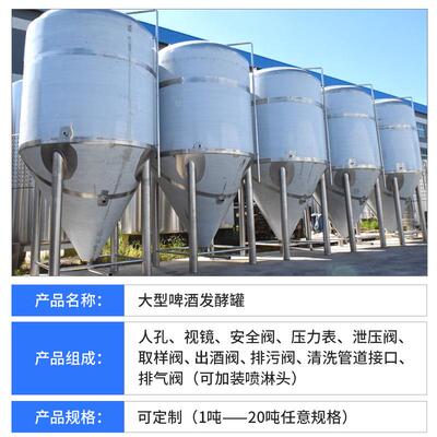 大SRV型啤酒酵罐建酒厂配套设啤备帝伯仕厂家源头啤酒酿发造设备