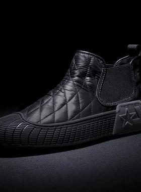 绅活男鞋男士秋冬潮鞋一脚蹬羽绒布棉鞋201102【加绒可选】BYH