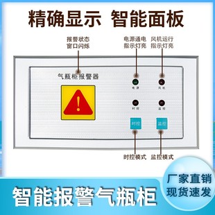 厂家直发煤气瓶柜实验室智能全钢带报警钢瓶乙炔氧气双瓶储存柜