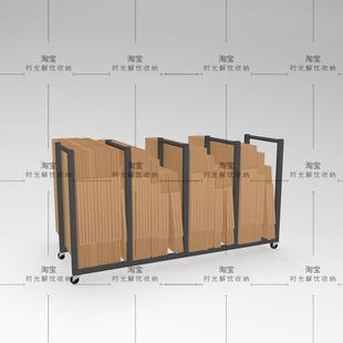 家用纸箱收纳层架废旧纸板箱空快递盒打包箱分类整理架子置物架推