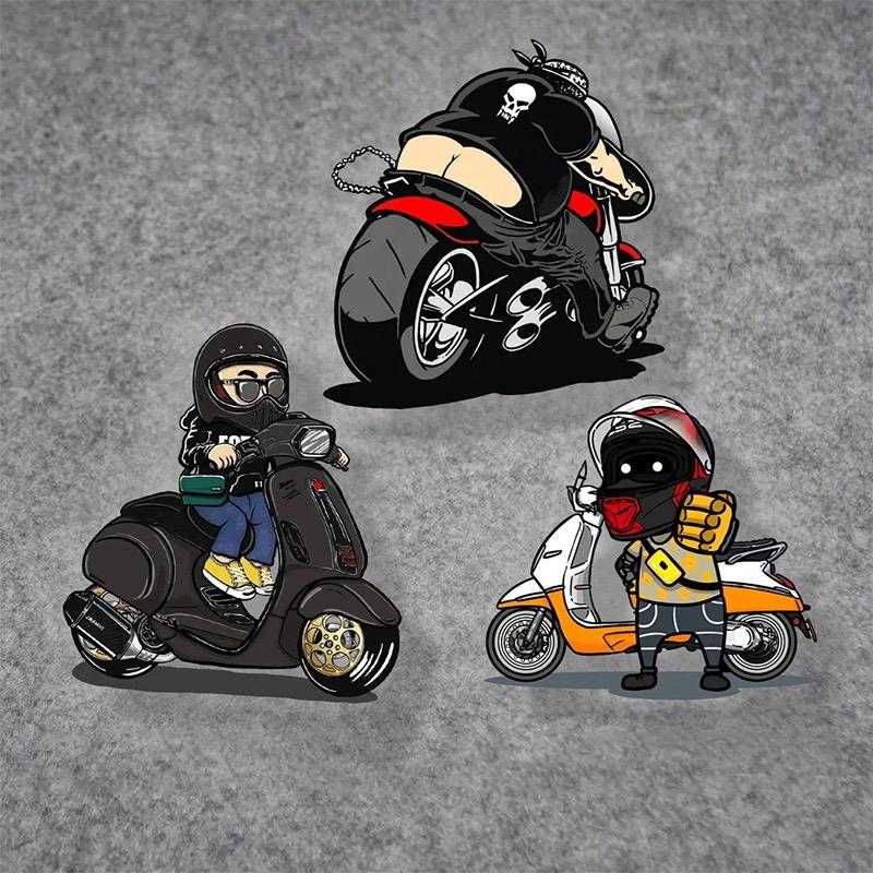 摩托车防水贴纸ns125la改装vespa姜戈踏板后视镜风挡尾箱头盔装饰