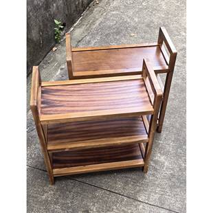 商用三层实木火锅店菜架子烤肉店桌边放菜架备菜架置物架餐饮饭店