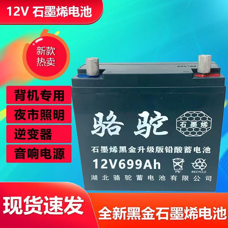 骆驼12v蓄电池摆摊电瓶摆摊灯可充电大容量备用电源12V电瓶免维护