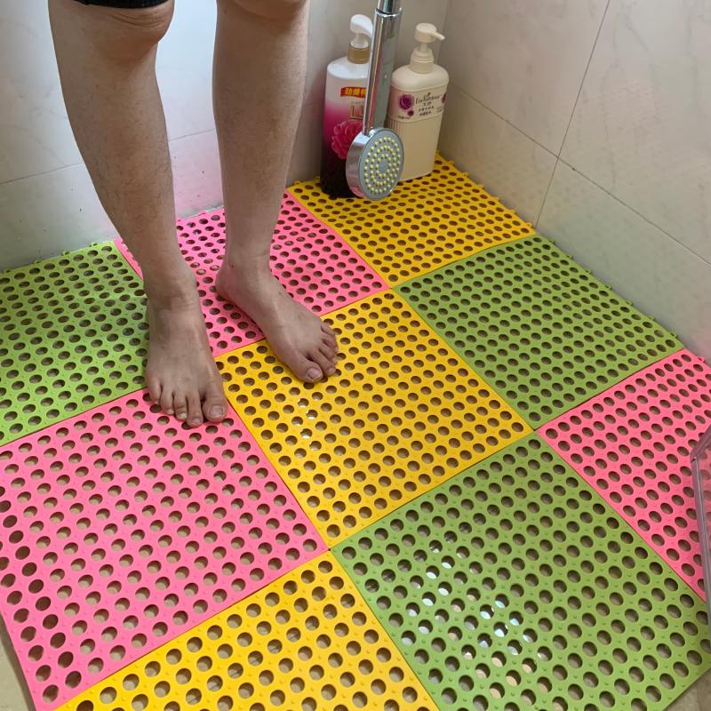 浴室淋浴防滑镂空疏水地垫可拼接阳台厨房卫生间隔水脚垫塑胶地板